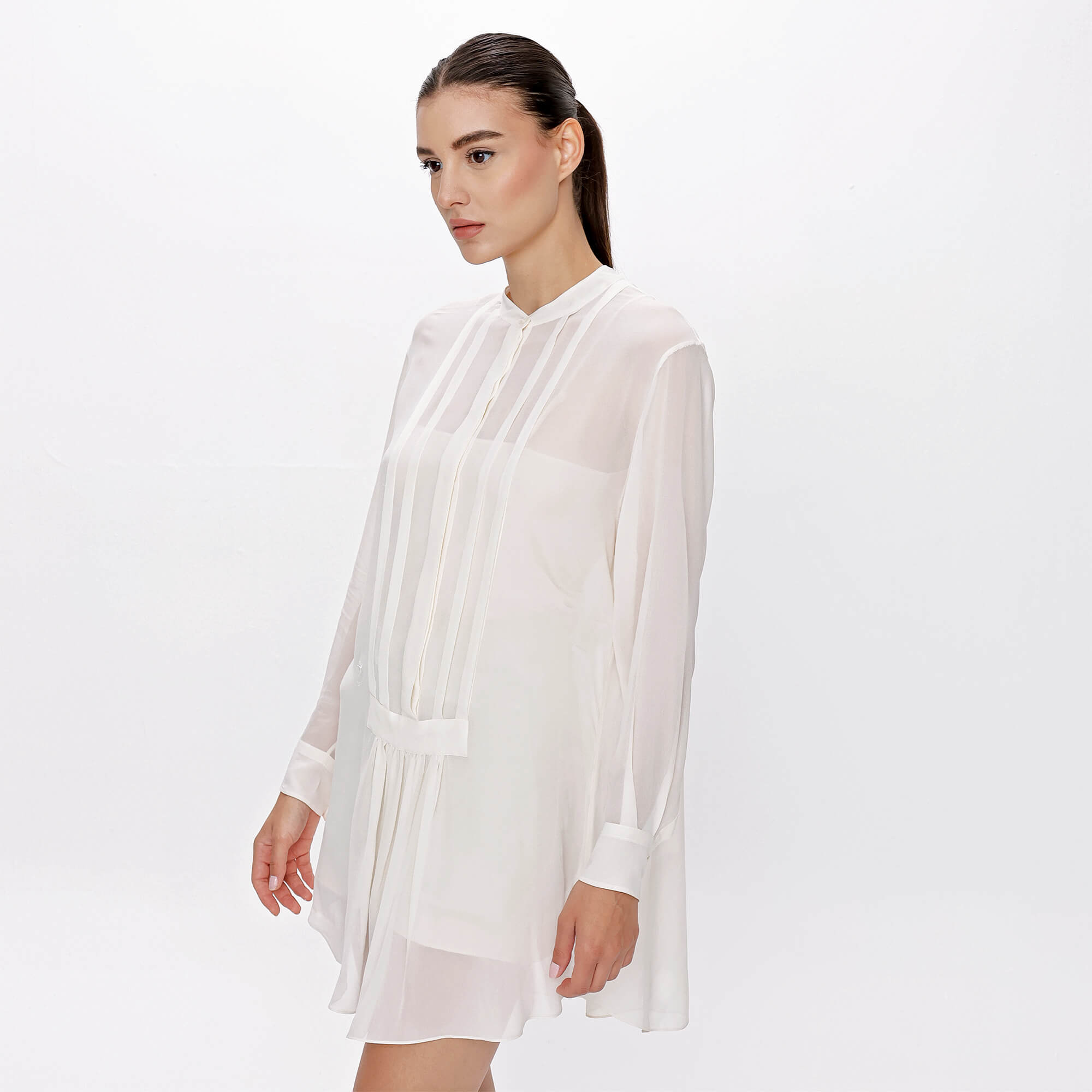 Christian Dior - Off White Silk Tunic Dress